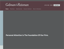 Tablet Screenshot of gelmanreisman.com